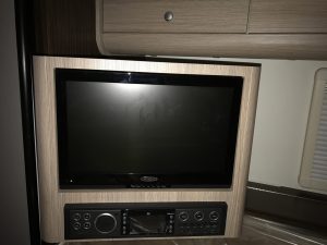 Cirrus 820 Truck Camper Theater Style Bluetooth Stereo with 19 Inch LED 12 Volt TV with Interior and Exterior Speakers